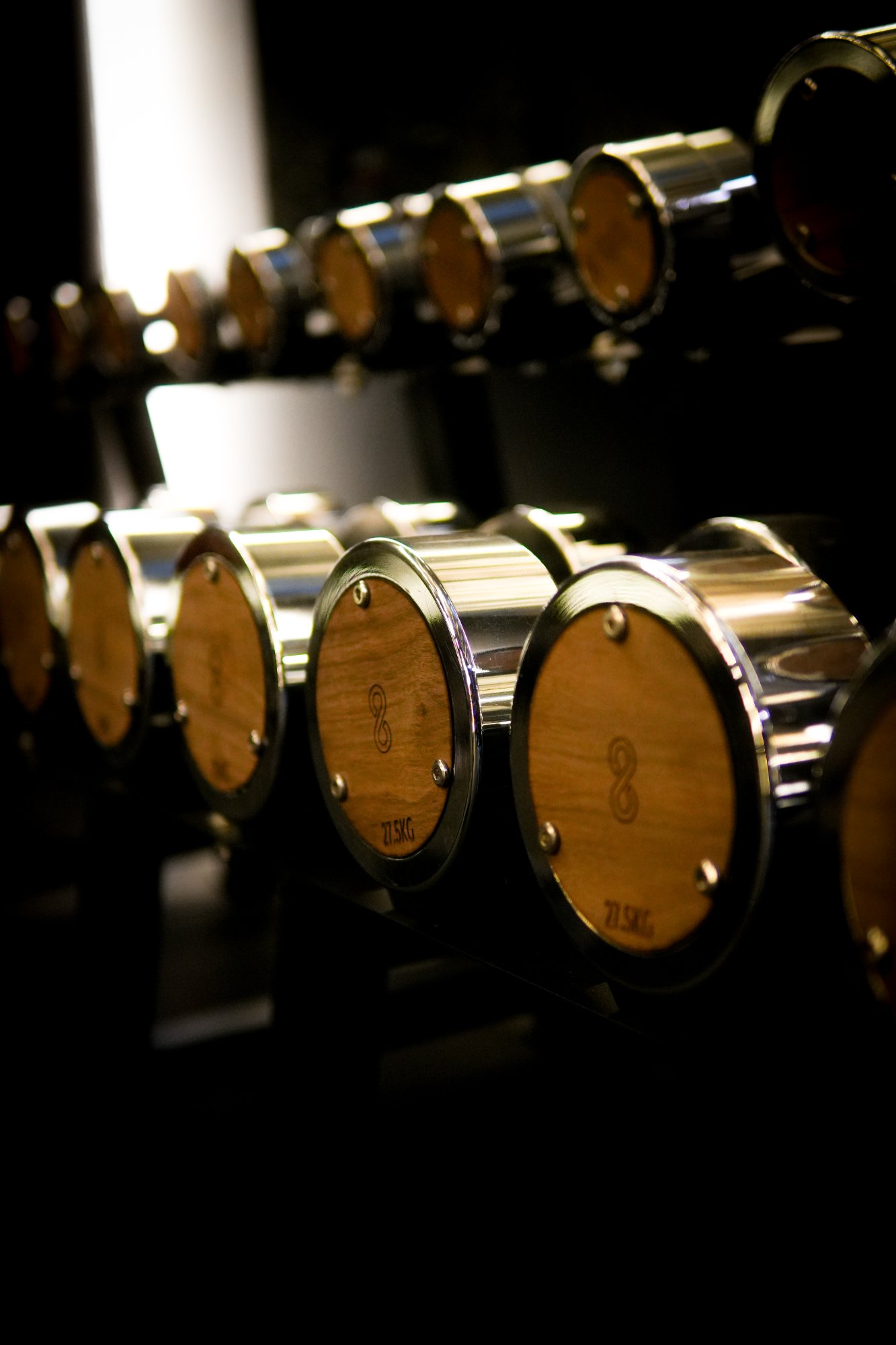 Dumbbells on the rack